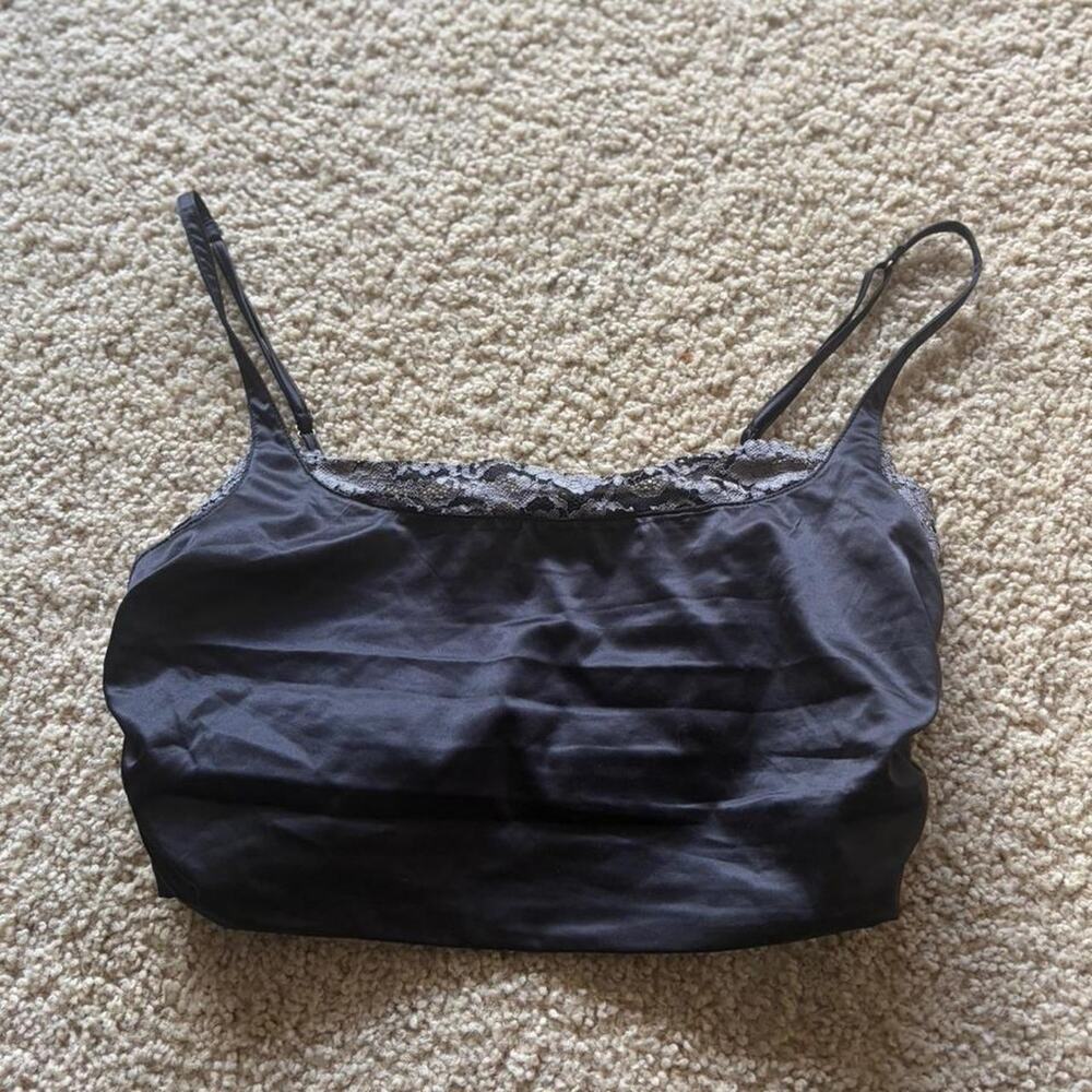 Free people satin lace intimate tank top large